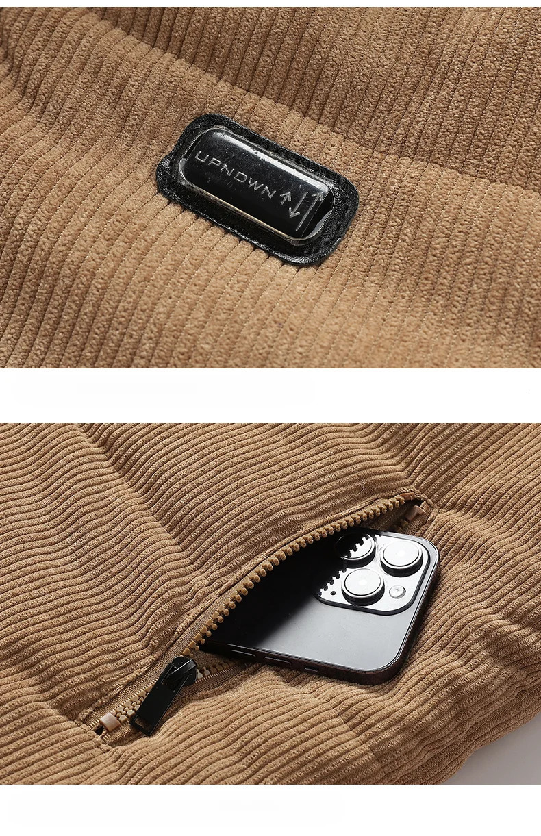 Autumn Winter Jacket Mens Lambswool Warm Thicken Jackets Waterproof Jogging Casual Coat Fashion Loose Grey Parke Clothing 241017