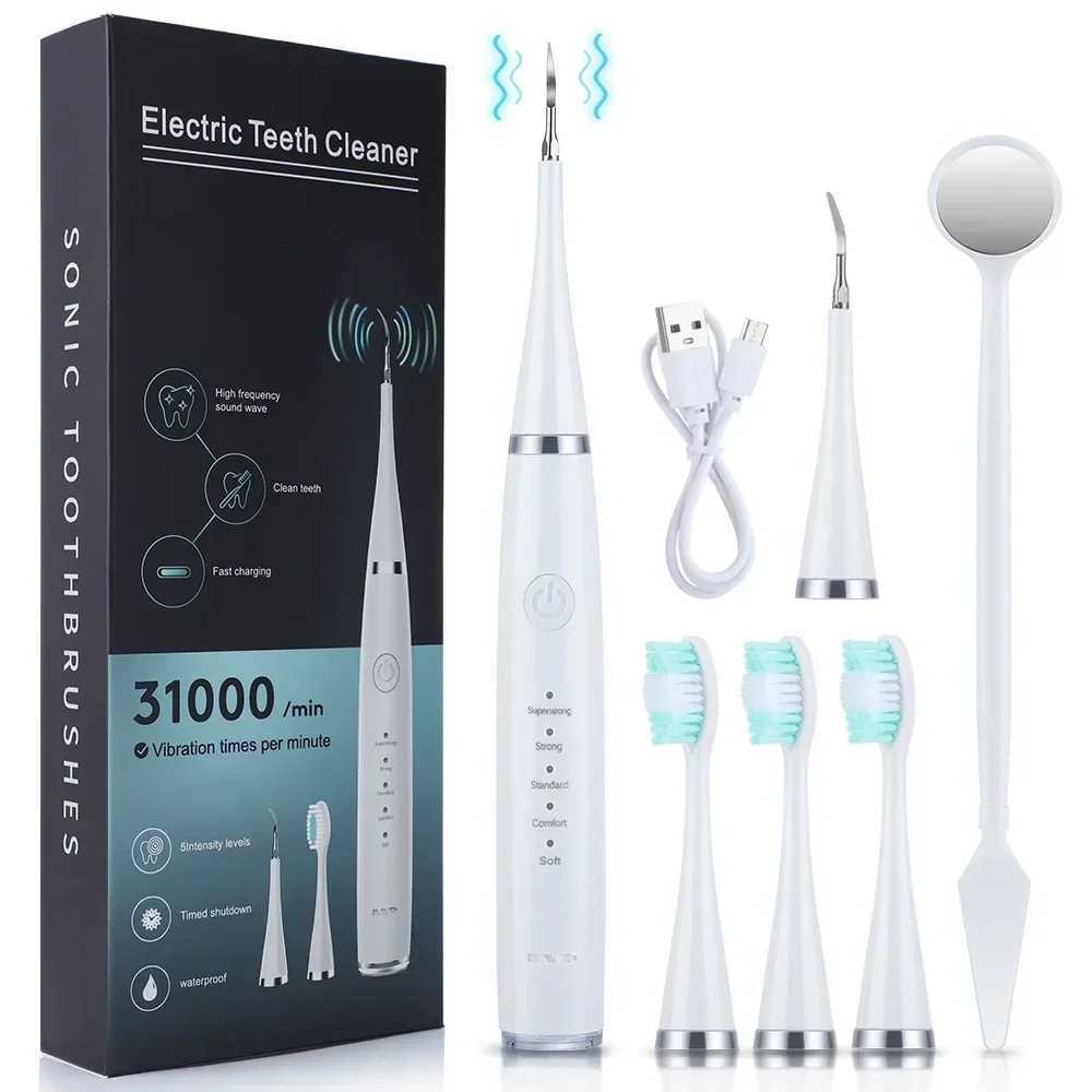 Electric toothbrush with Sonic Cleaning 3-in-1 for removing tartar whitening teeth oral care USB charging brush head replacement M241017