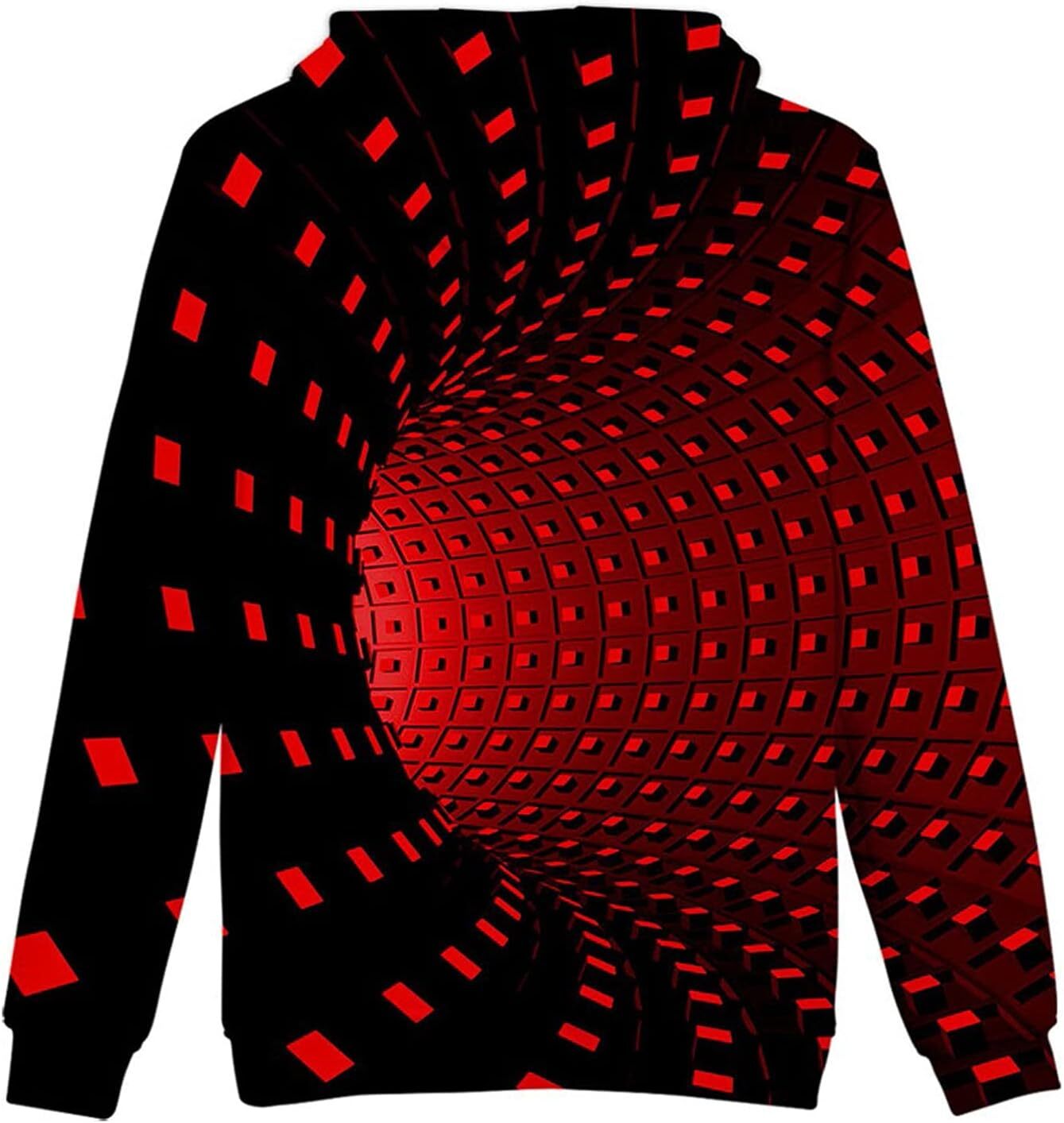 Hoodie for Mens Womens Mens Long Sleeve Hoodies 3D Printing Creative Round Neck Casual Shirts Top Blouse Lightweight Hoodies for Men Graphic Warm