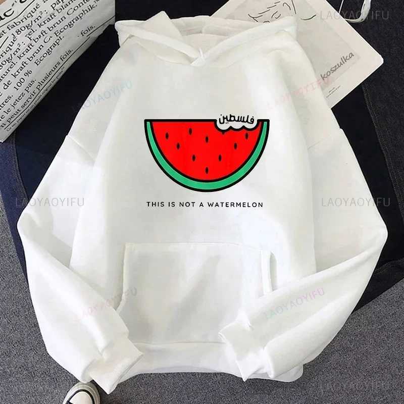 This Is Not A Watermelon Woman Graphic Thermal Hoodies Manga Autumn Winter Fleece Tracksuit Men Sweatshirt Long Sleeve PulloversX241016