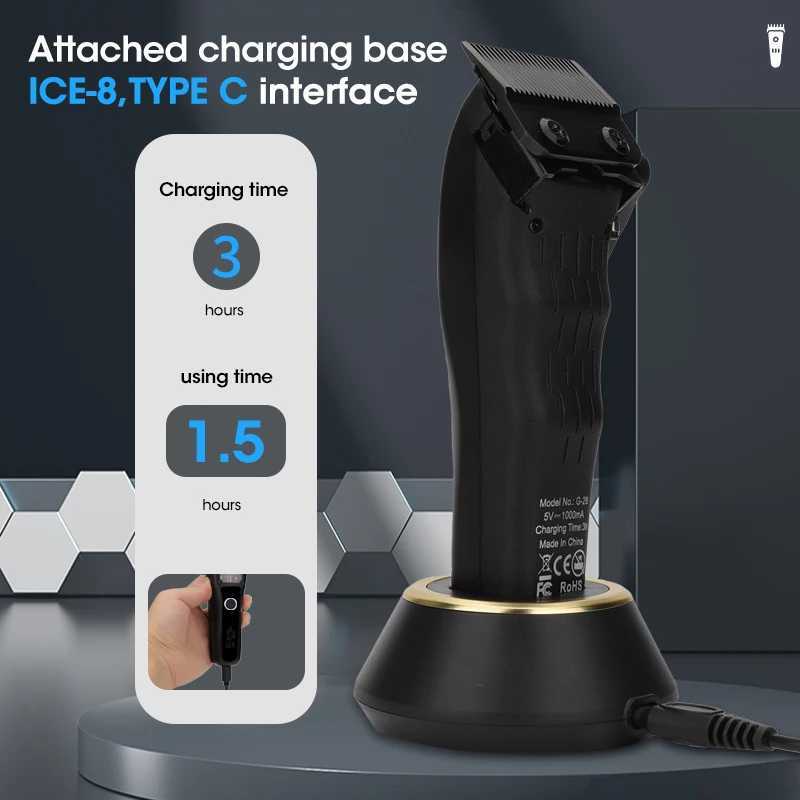 RESUXI G-28 Hair Clipper 2024 New 9500 RPM High Power High Speed Hair Clipper DLC Blade with Base Electric Hair Clipper W241017