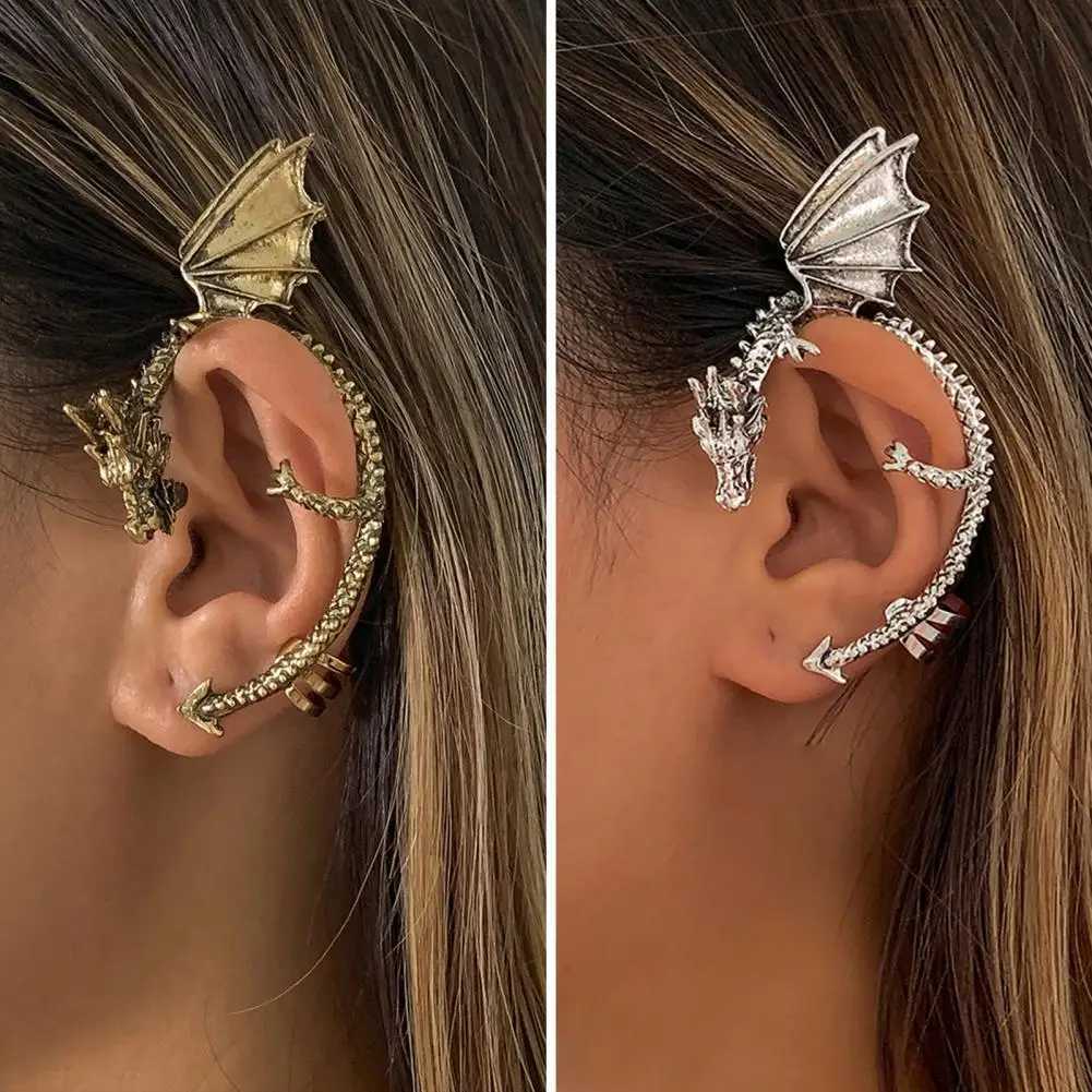 Earrings Fashion Accessories 1Pc Dragon shaped Earrings Sleeve Exposed Hip Hop Gothic Punk Non Perforated Clip Packaging Box W241017