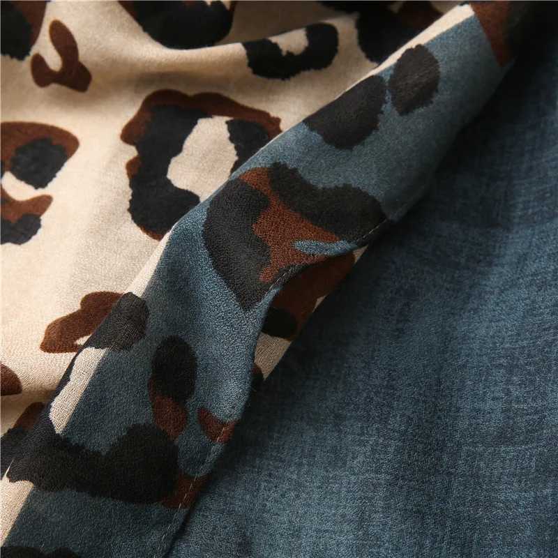 Wens Leopard Patchwork edge adhesive shawl womens bag Pashmina Stole Muslim headscarf womens fashion 180 * 90cm X2410171