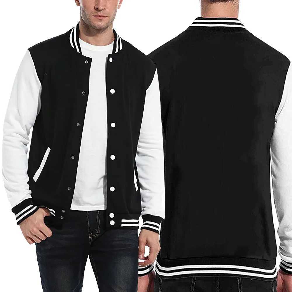 Fashionable slim fit baseball mens jacket personalized casual sports mens jacket new printed stand up collar cardigan M241017