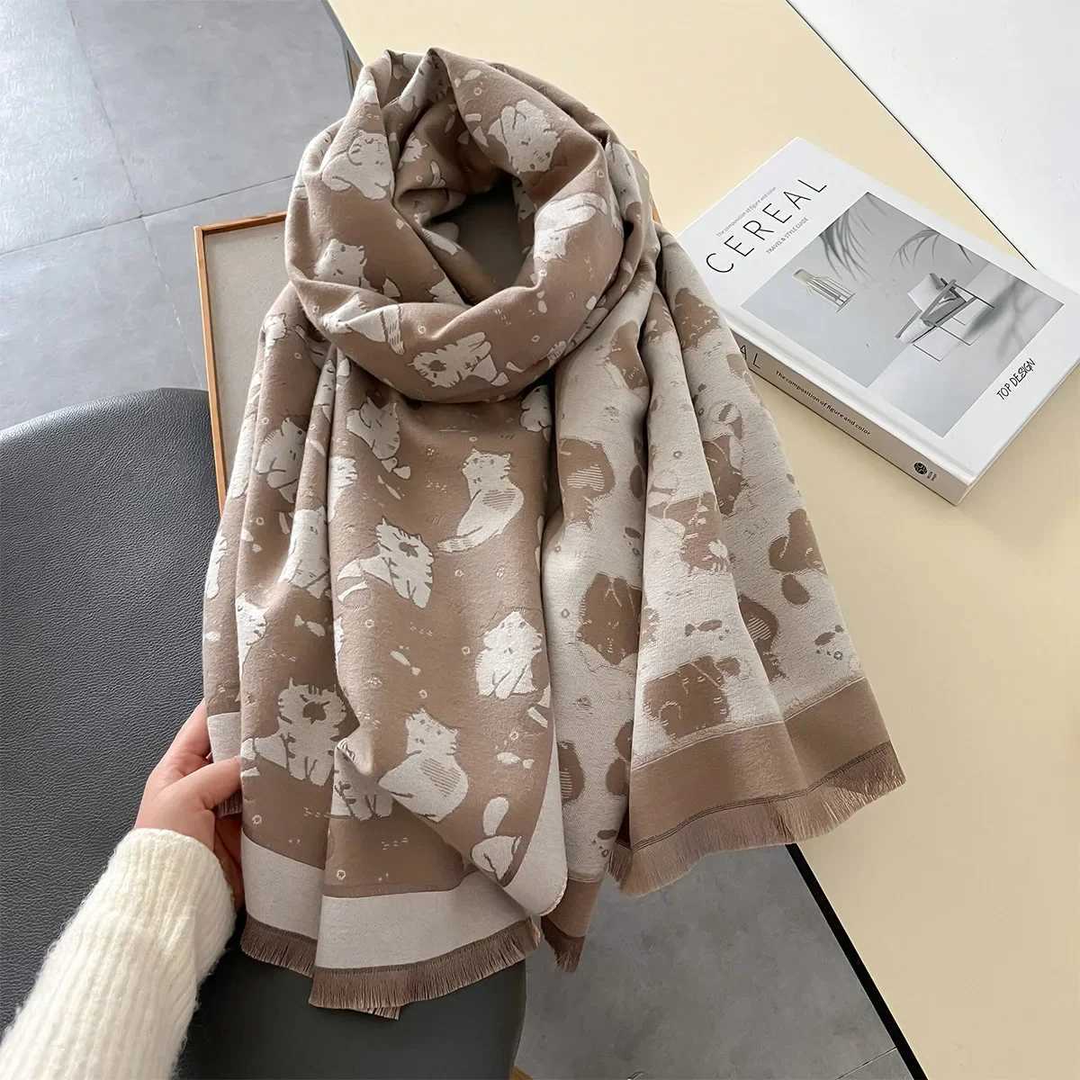 Printed winter scarves warm cashmere Pashmina shawls and wraps womens thick blankets Fem Bufanda Echape unprinted products X241017