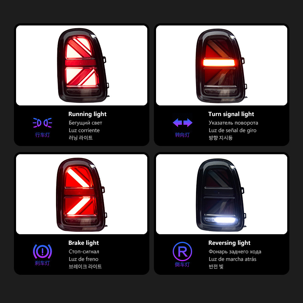 Car Lights for MINI Cooper Countryman 20 17-20 20 F60 Rear Lamp Turn Signal Taillight Brake Reverse Lights