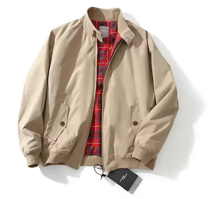 Mens stand up collar casual zipper jacket outdoor sports jacket mens autumn and winter elegant business jacket windproof 241017bj