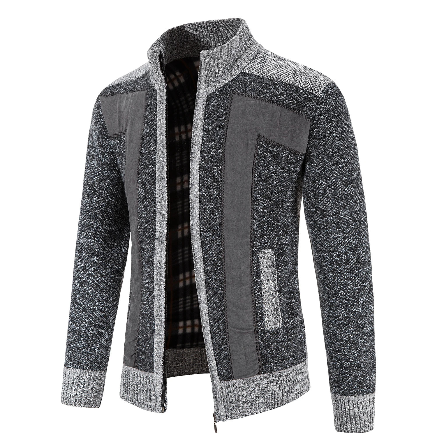 Autumn Spring Sweater Mens Cardigan Zip Up Turtleneck Jacket Y2K Sweatshirt Winter Hombre Cold Coat Knitted Jumper Sweatercoat 241017