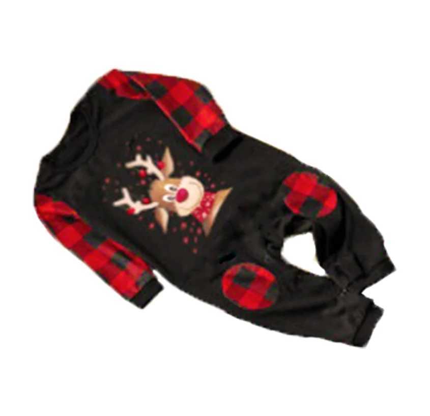 2021 Christmas Family Matching Pajama Set Deer Print Christmas Adult and Childrens Family Matching Clothing Family Pajamas W241015