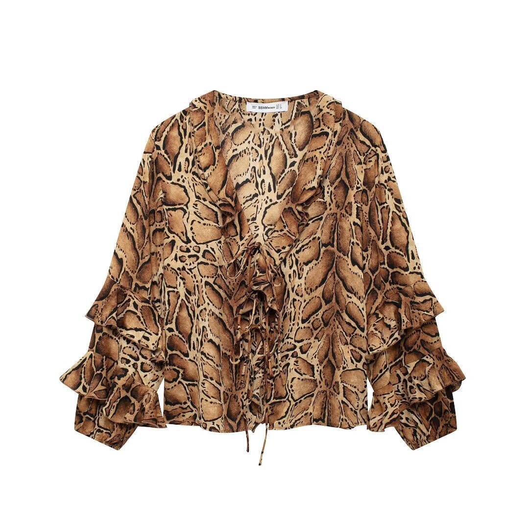Women's Blouses Printed Shirts Long Sleeve Casual Loose Elegant 2024 Bow Vintage Fashion Camisas Femme Mujer Blusas Tops