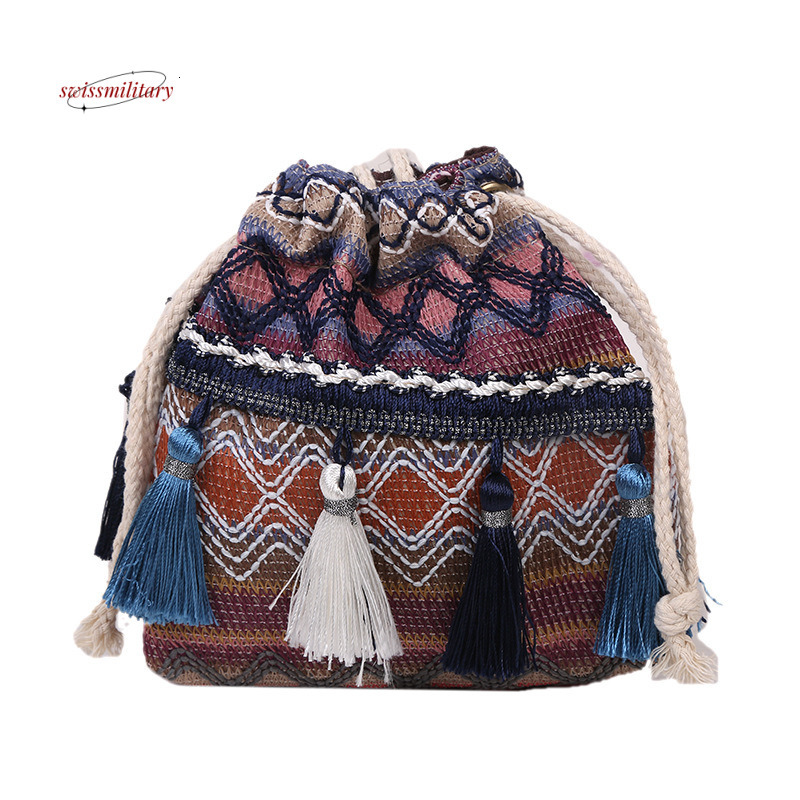 New woven tassel phone 2024 fashionable and versatile drawstring women's portable design crossbody small bag #10 swissmilitary