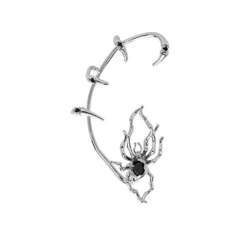 Sweet and cool spider ear hooks and ear bone clips from Europe and the United States no ear holes dark niche cool punk earrings W241017
