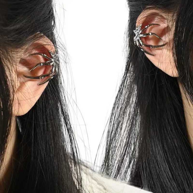 Personalized design spider ear cuffs without perforations earrings 2023 fashion cool punk gothic unique metal ear clip W241017