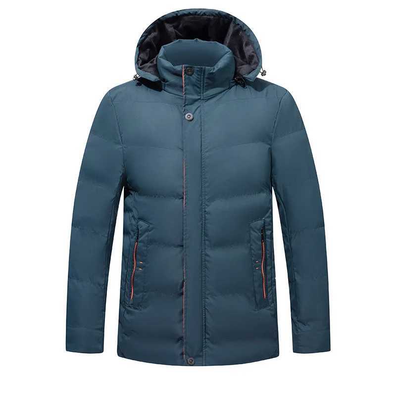 Autumn and Winter Jacket Men New Casual Puffer Jacket Mens Down Cotton Coat Hooded Padded Jackets Outdoor Fur Thick Warm Coat X241017