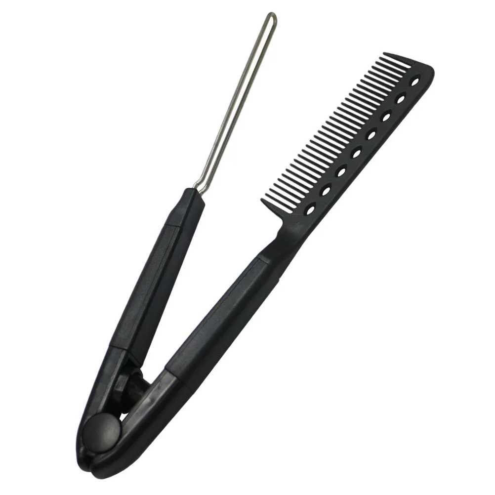 Professional Hair Ironing Brush Hairdressing Tool Hair Comb Men Wet And Dry Hair Flat Iron Comb Flat Styling Comb StraighteningXJ241016