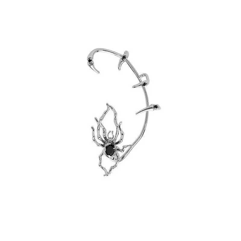 Hip hop punk spider earrings fashionable womens irregular claw earrings unperforated ear cuffs party jewelry Valentines Day gifts W241017