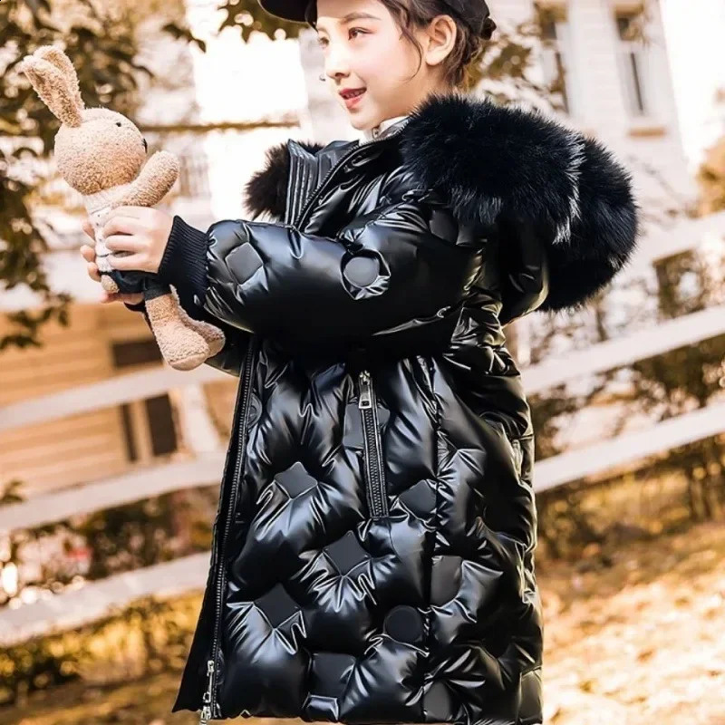 Children Clothing Winter Warm Down Cotton Clothes Jacket Girls Outerwear Coat Thicken Waterproof Snowsuit 4 6 8 9 10 12 14 Years 241008