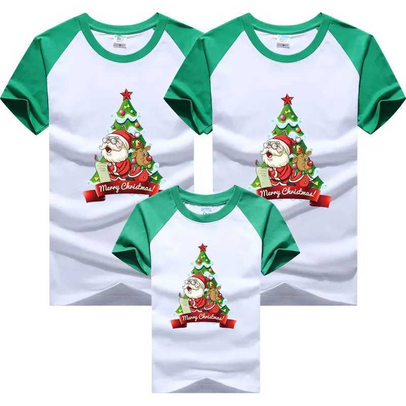 New Family Appearance Mom Dad Mom Daughter Son Christmas Tree New Years Cotton Sweater Set Family Matching Clothes W241015