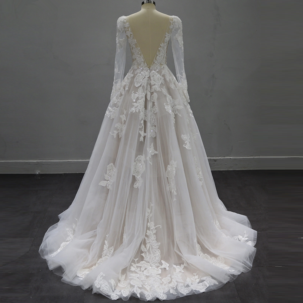Vintage Bohemian Lace Wedding Dresses Illusion Long Sleeves A Line Beach Bridal Gowns Plus Size Maternity Boho Simple Robes de Mariee
