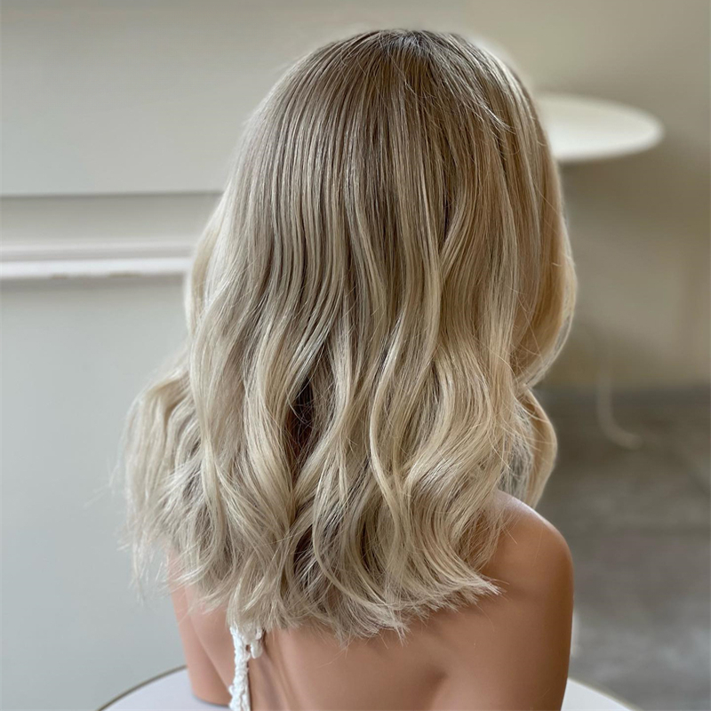 Free shipping Brazilian Highlights Platinum Blonde HD Front Wigs Human Hair 13x4 Icy Golden Color Lace Frontal Wig Sale Loose Wavy 180%