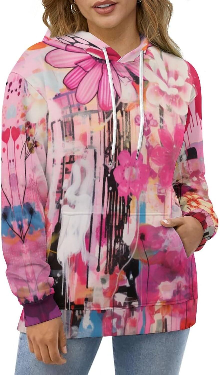 Hoodie for Mens Womens Unisex Novelty Adult Hoodie Orchid Pink Sweatshirt Hoodies Pocket For Men Graphic Hoodies sweatshirt Pullover Long Sleeve Fashi