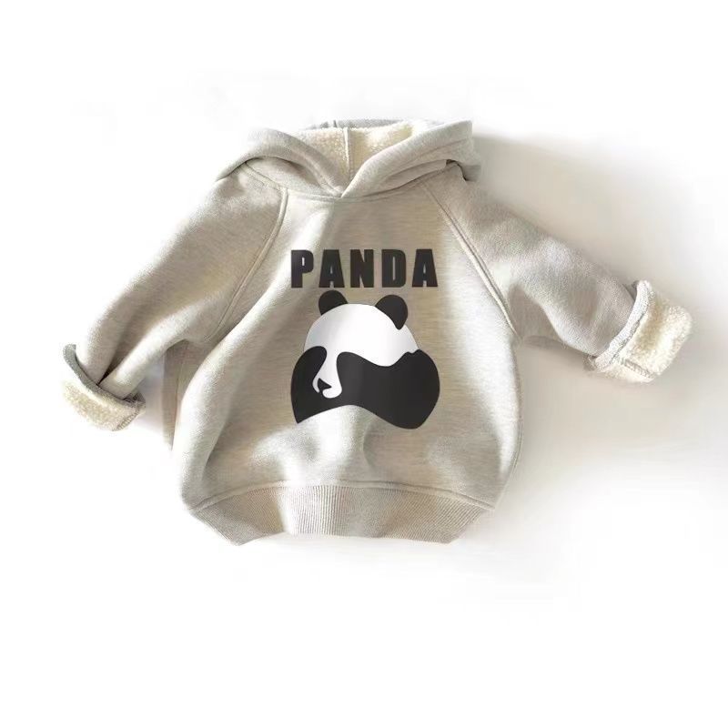Panda Plush Hoodies Thick Matching Outfits for Families with Boys Girls Men Women S2548
