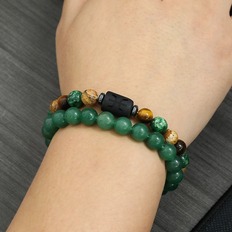 2 pieces/set of Zodiac Natural Stone Bracelets Leo Capricorn Taurus Cancer Bracelet Womens Couple Friendship Jewelry Gift Bracelet 241017