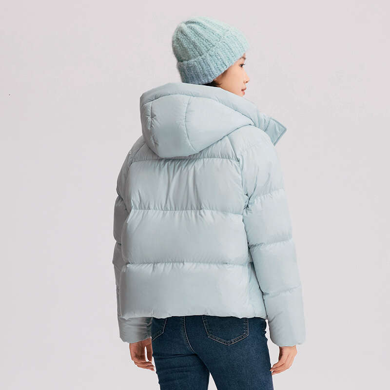 Semir Women Solid Color Loose Versatile 2024 Winter New Three-Proof Hooded Puffer Coat Down Jacket