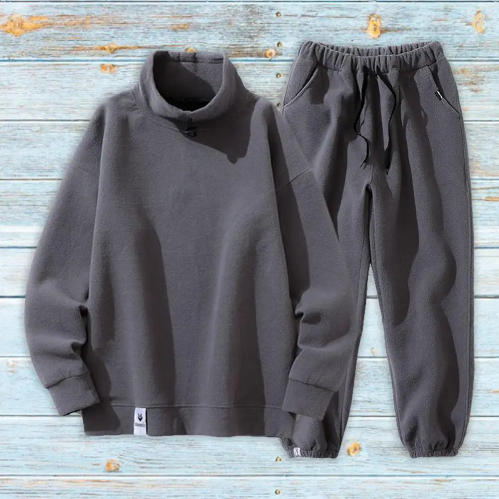 Mens Fashion Clothing Trends Warm Casual Tracksuit Men Sweatsuits and Pants 2 Piece Sets Comfort Fleece Joggers Set 241017