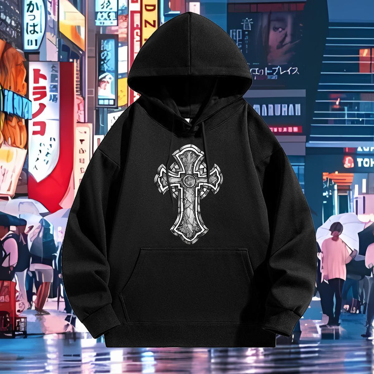 2024 New Hoodie Men Breathable Soft Brand Men Hoodie Casual Daily Wear Pullover Hoodie Anime Print Cotton 350g