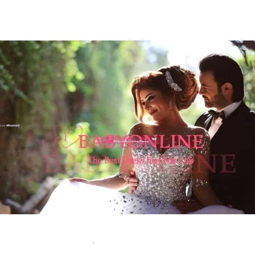 Tulle Gown Sheer Ball Wedding Dresses 2020 With Illusion Long Sleeves Crew Neck Lace Up Back Sequins Beaded Pearl Pretty Bridal Gowns Bo7695 s
