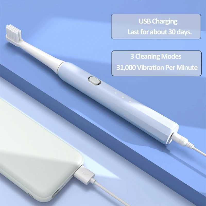 New Arrival Sonic rechargeable electric toothbrush 4 8 adult accessory head 2-minute smart timer IPX7 waterproof G241017