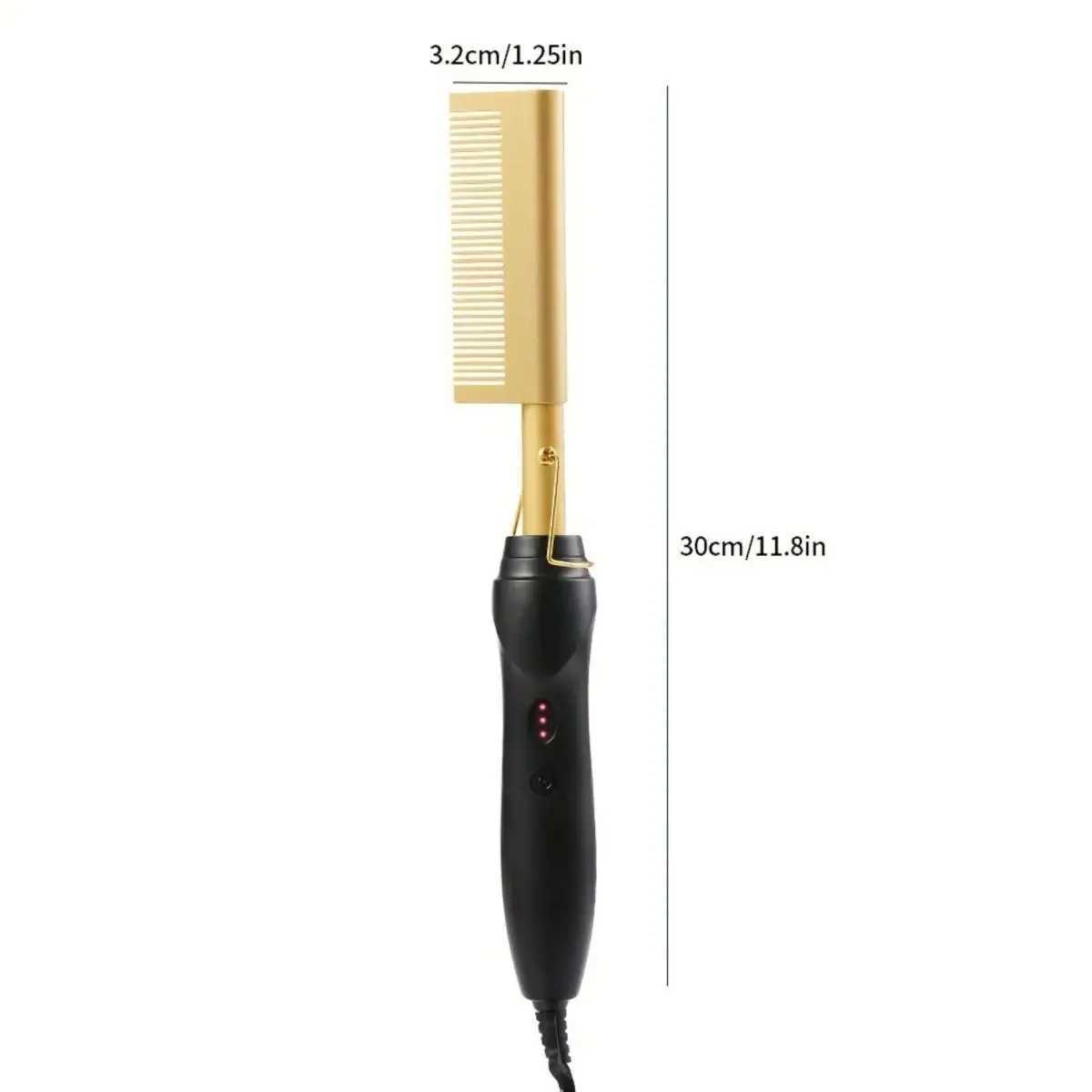 Hot Comb Hair Straightener Heat Pressing Combs Electric Hair Straightening Comb Curling Iron For Natural Hair Beard Wigs GiftXJ241016