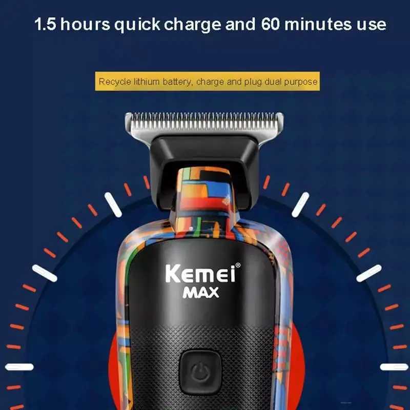 Kemei Mens Electric Hair Clipper Rechargeable Hair Clipper Facial Hair Clipper W241017