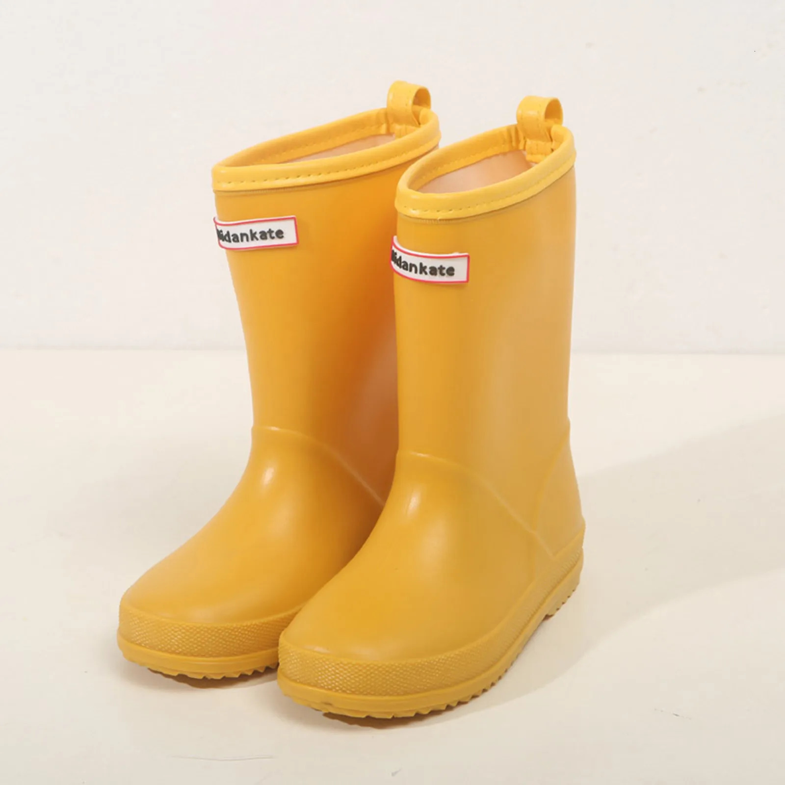 Rubber Four Seasons Shoes Children Rainboots High Quality Comfortable Outdoor Baby Boys Girls Water Shoes Kids Solid Rain Boots 241016