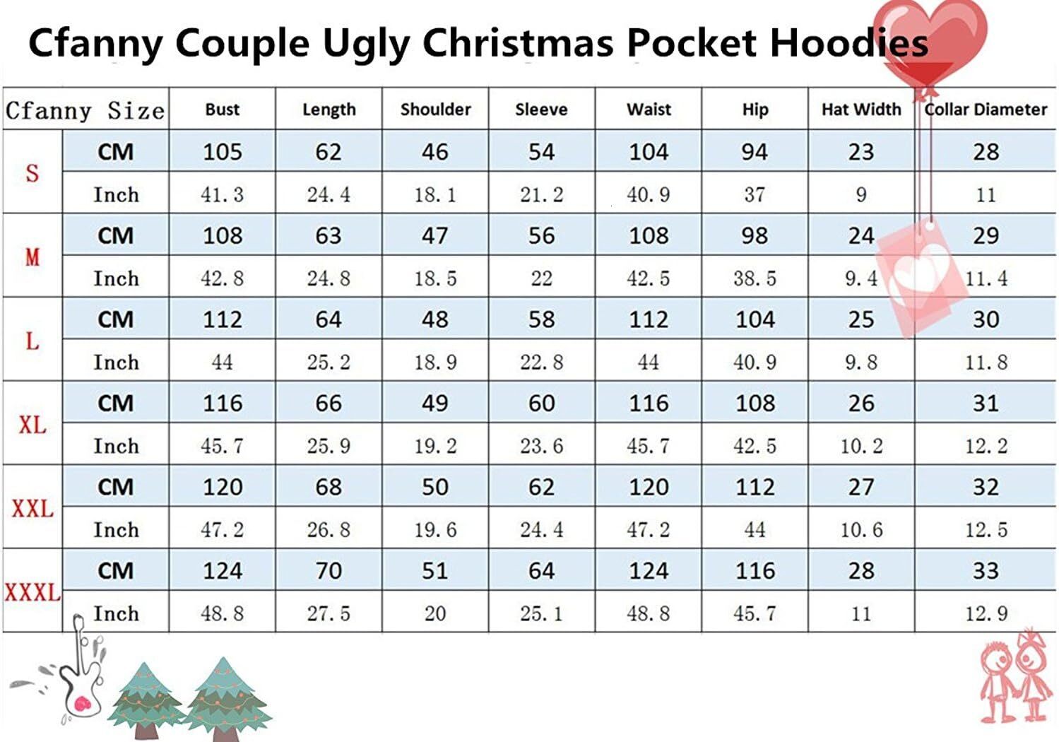 Hoodie for Mens Womens Couple Cute 3D Santa Print Ugly Christmas Pocket Sweatshirt Hoodies,Graphic Hoodies sweatshirt Pullover Long Sleeve cool