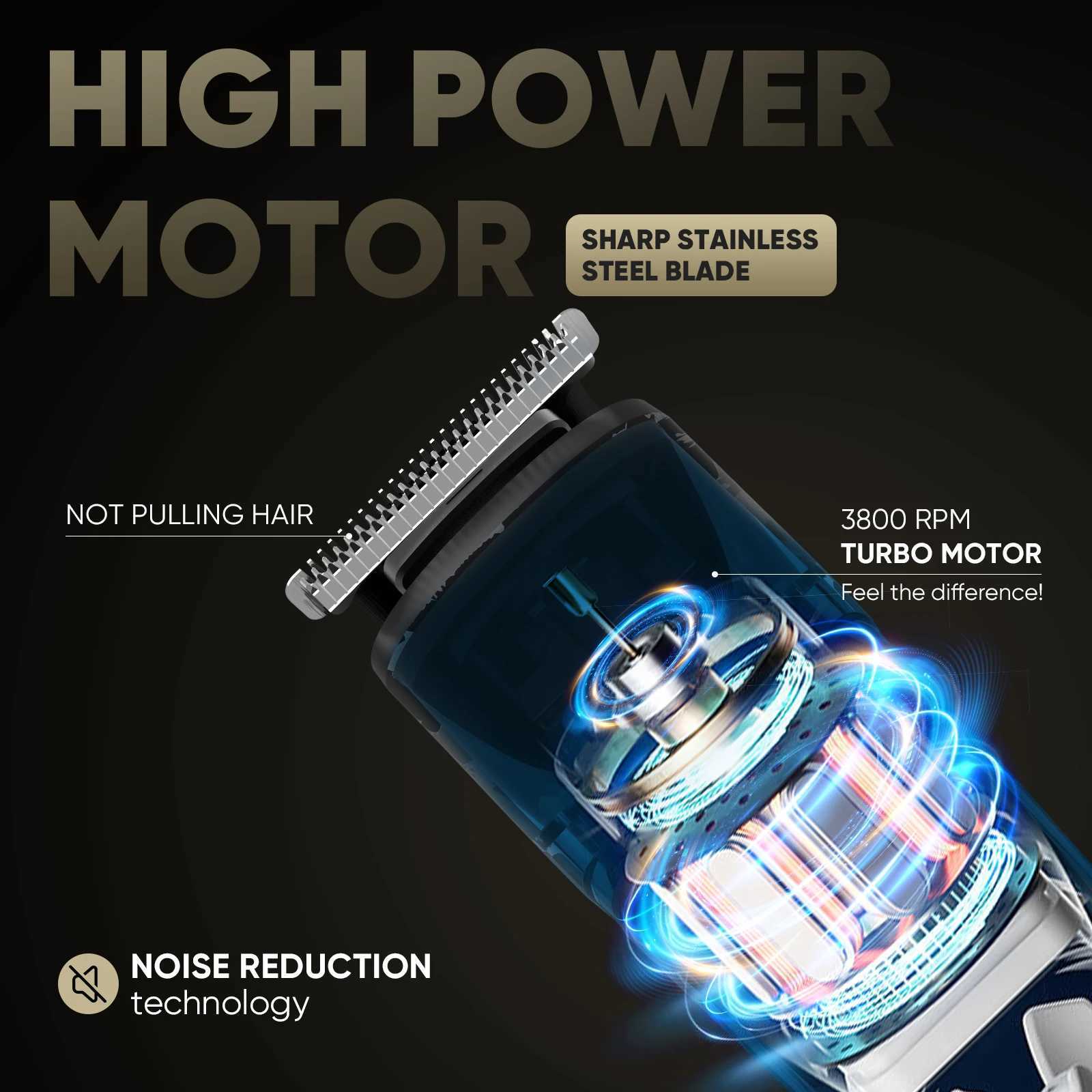 5-in-1 electric hair clipper mens professional cordless hair clipper shaver charging IPX7 waterproof hair clipper W241017