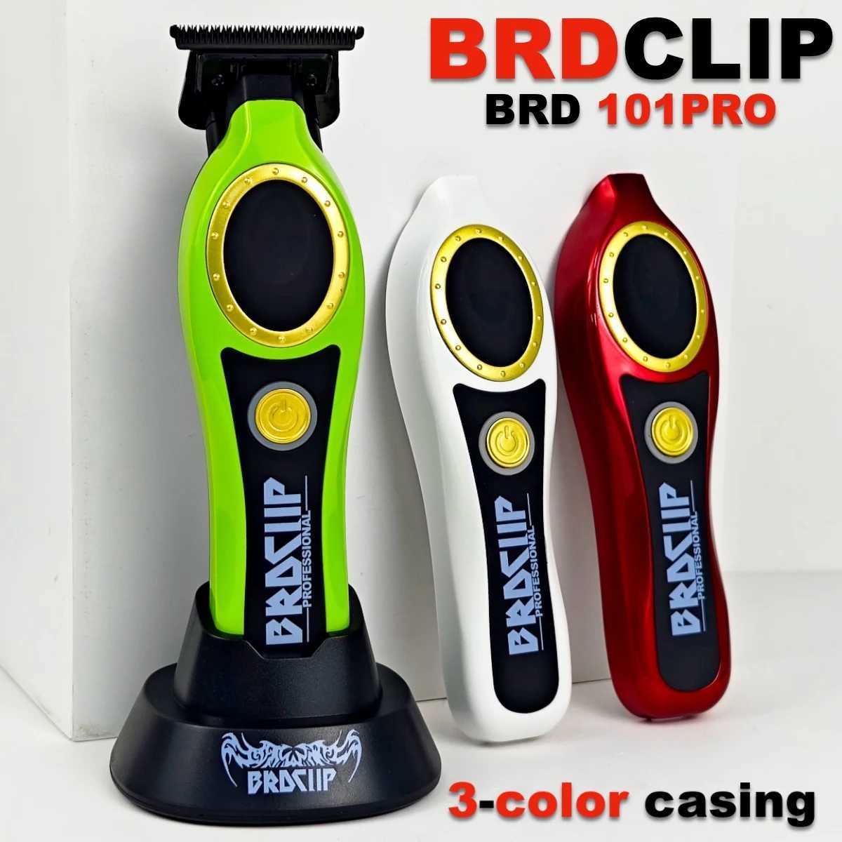 Professional Hair Trimmer BRDCLIP BRD 101PRO newly upgraded 3-color casino 7700RPM electric hair salon hair clipper multi-color W241017
