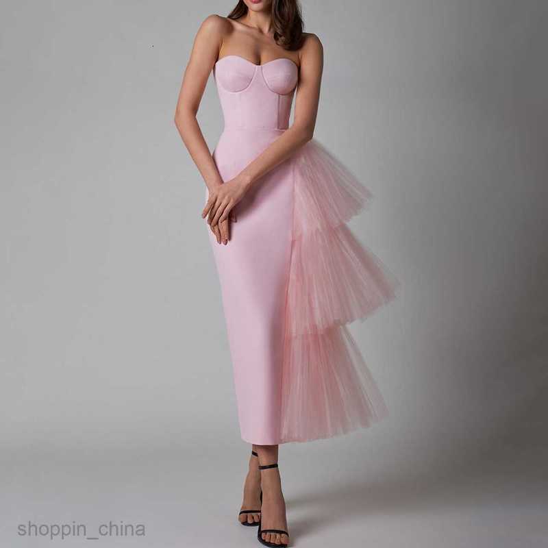 Basic Casual Women Dresses New summer women's evening gown long skirt with high elasticity pleated mesh, slim fit split dress
