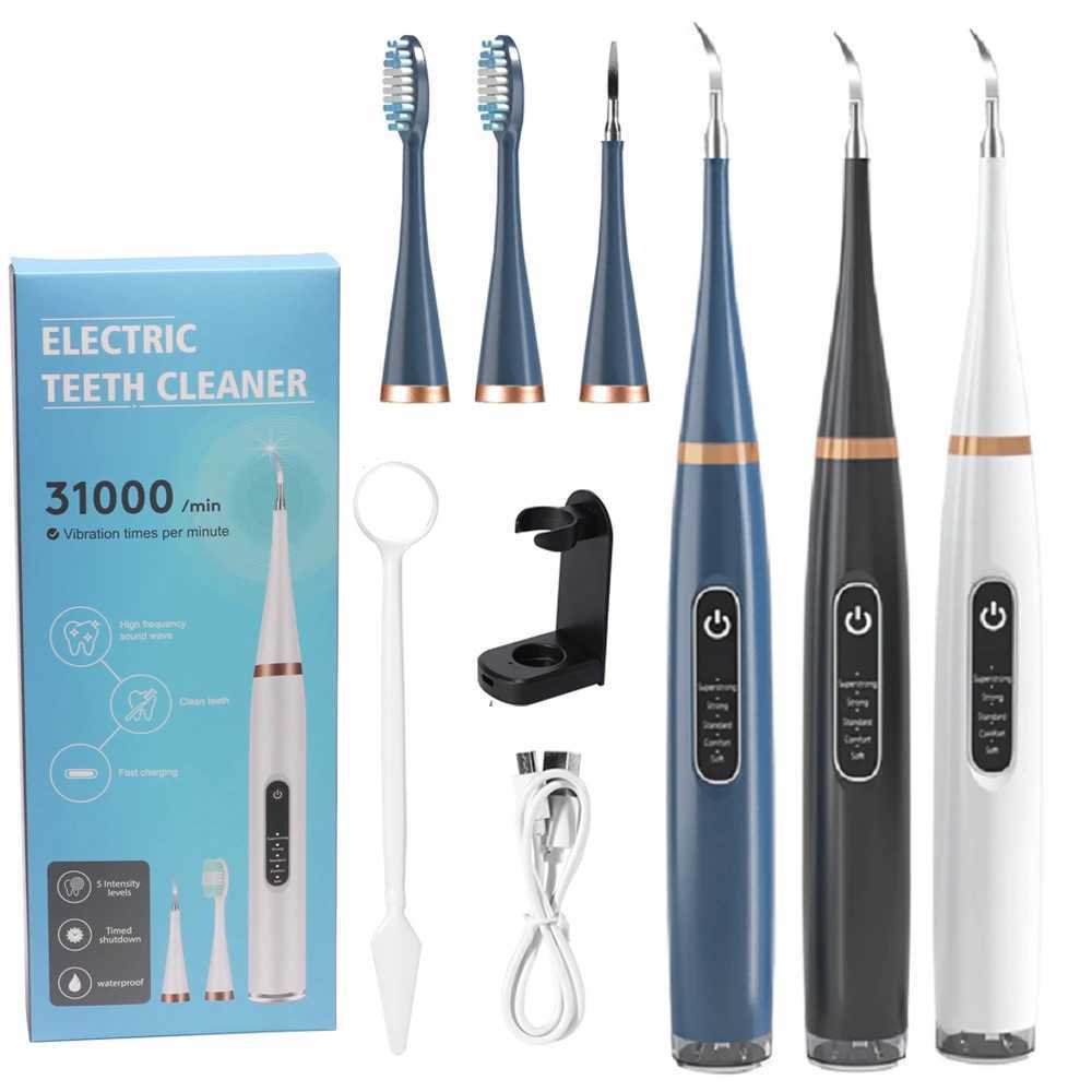 New Arrival Electric teeth whitening teeth calculus patch coffee stains Tatar removal high-frequency sonic toothbrush teeth cleaner G241017