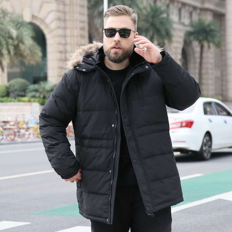 Men Fertilizer XL Down Jacket 8Xl 260 Kg Long Section Oversized 160Kg 10Xl9xl Plus Size Winter Coat