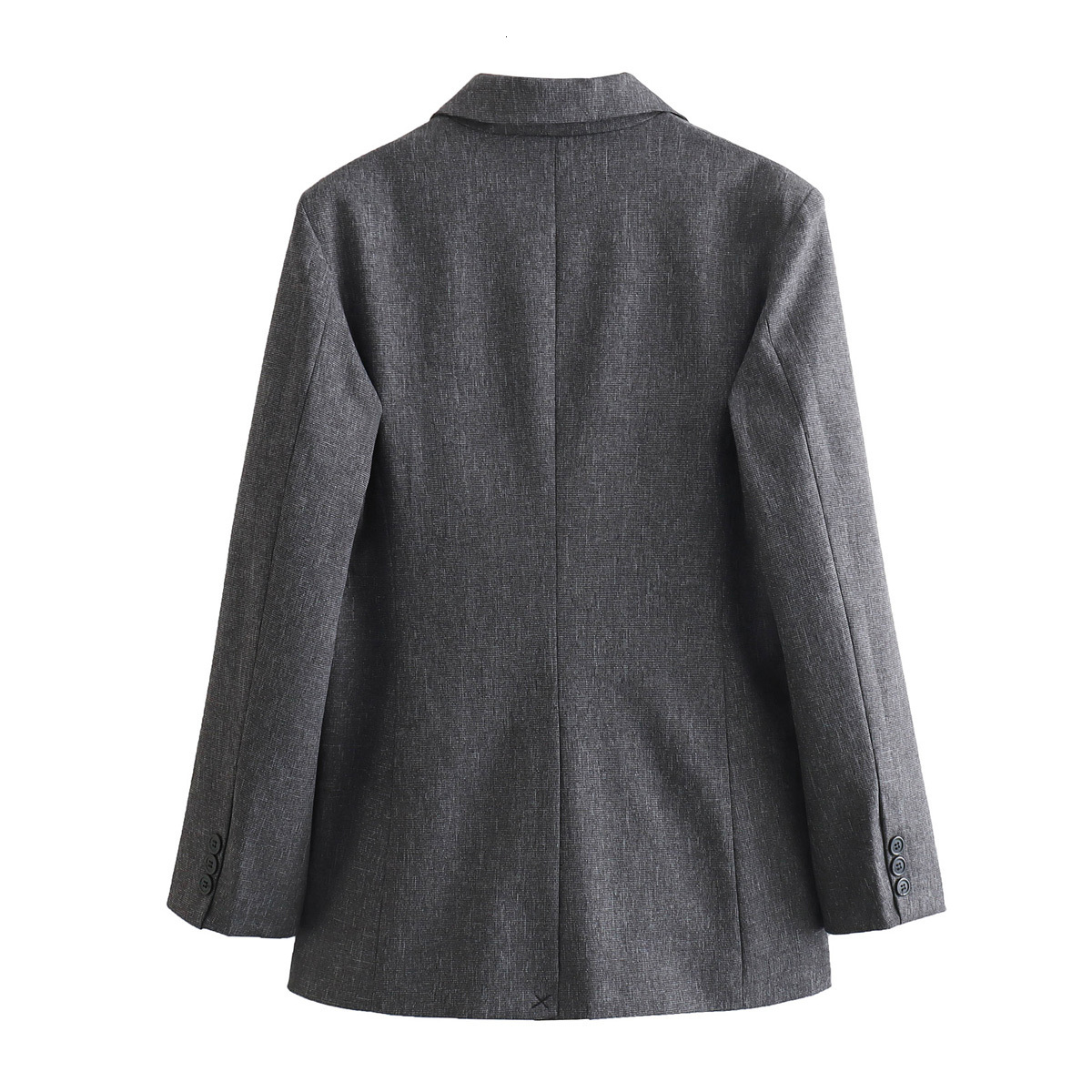 Women's Blazers Gray 2024 Long Sleeve Outwear With Button Casaco Femme Chamarras Dama Solid Elegant Inszartrafaf Jackets