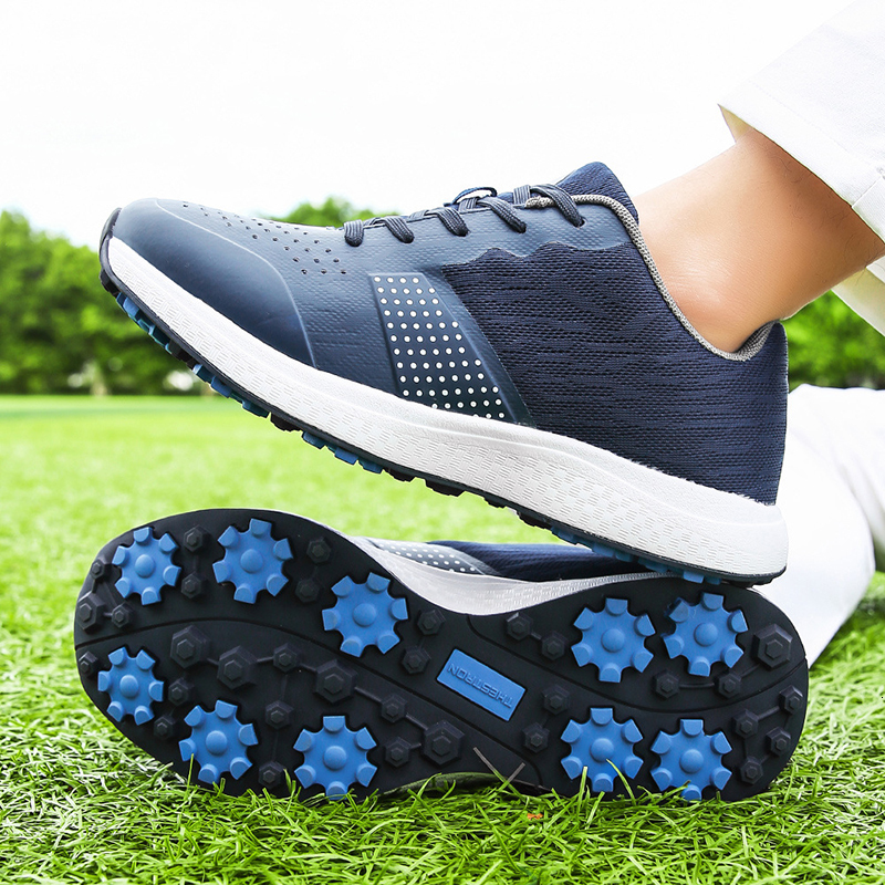 Waterproof Mens Walking Sneakers Training Sports Shoes Spikeless Outdoor Anti Slip Athletic Golf Caddie Ddmythur