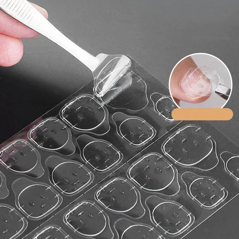 10pack Double Side Gel Nail Glue for Press On Nails Transparent False Jelly Nail Tips Sticker Self-Adhesive False Manicure Decal 241007