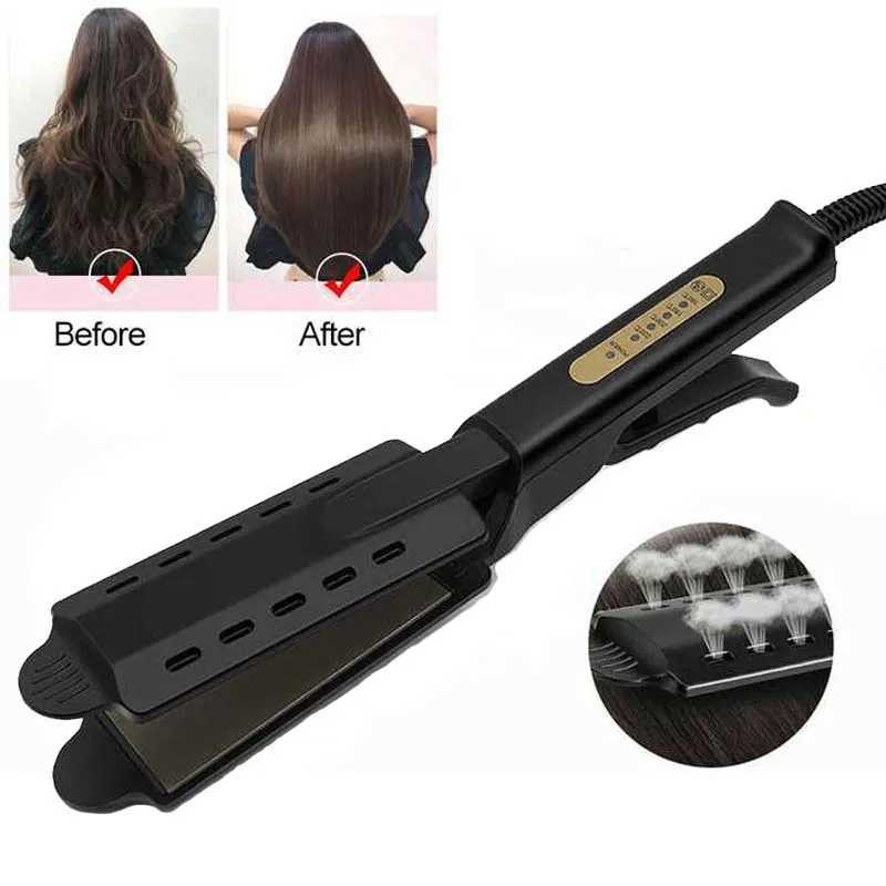 Hair Straightener Four-Gear Temperature Adjustment Ceramic Tourmaline Ionic Flat Iron Widen Panel Professional Styling ToolXJ241016