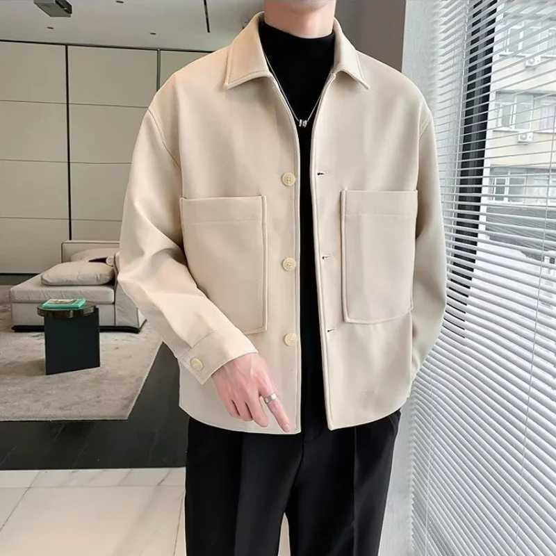 Mens casual outdoor clothing spring new clothing simple and fashionable products with large pockets fully matched fashion street clothing M241017