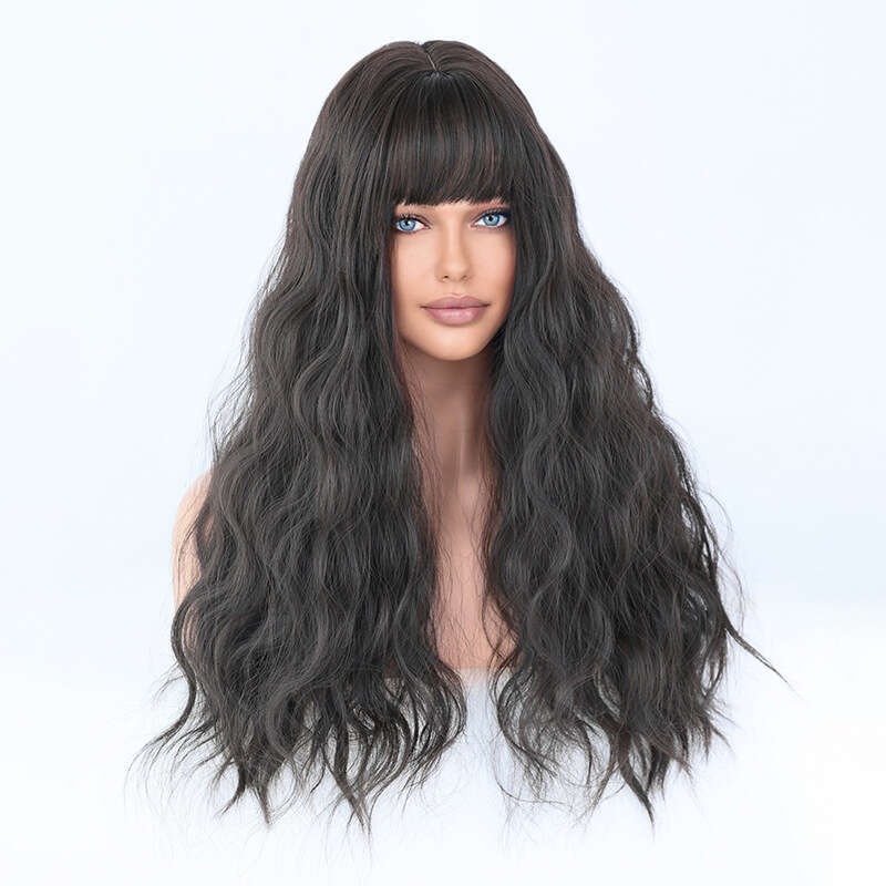 Order Female Wave Long Curled Hair Dark Gold Set Rose Net Ombre Blonde Wig