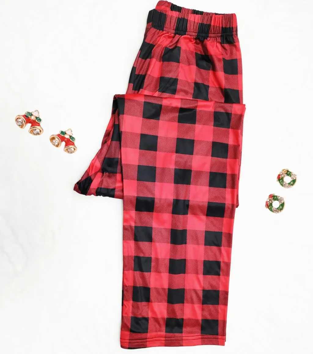 2021 Christmas Family Matching Pajama Set Deer Print Christmas Adult and Childrens Family Matching Clothing Family Pajamas W241015