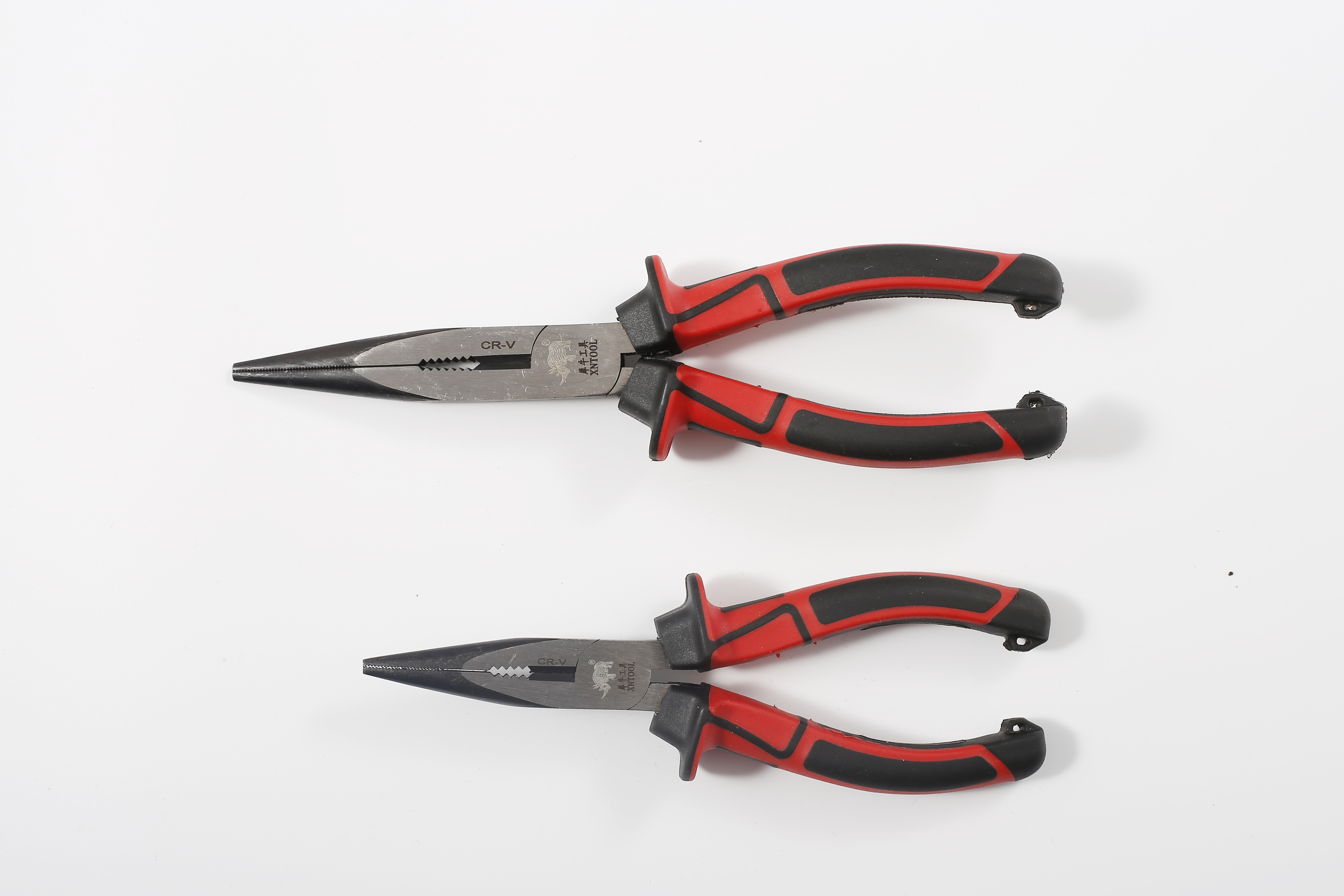 European pliers Red and black TPR with hook handle surface blackened and polished for precision treatment