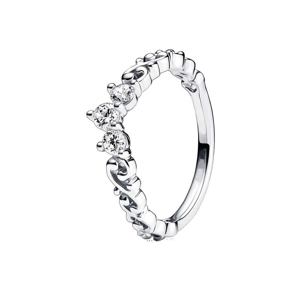 925 Sterling Silver Rose Gold Heart Crown Ring Timeless Half Sparking Zircon CZ Rings For Women Anniversar Wedding Jewelry Gift Designer ring Gift